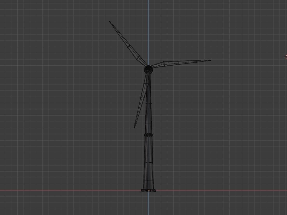 High Quality Eletric Wind Turbine 3D Model 3D model_6