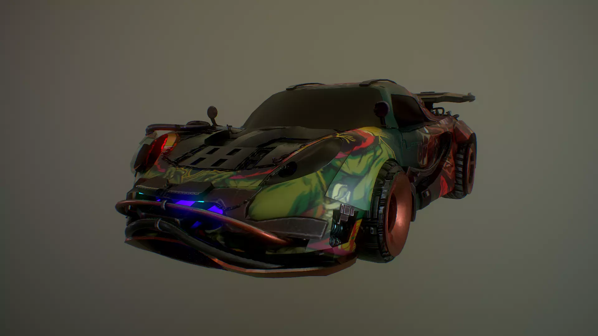 Cyberpunk Lotus Elise Cup  Low-poly 3D model_0