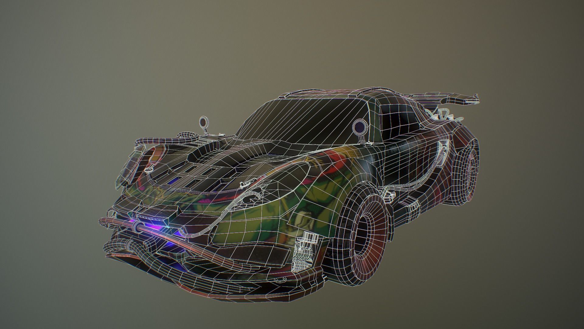 Cyberpunk Lotus Elise Cup  Low-poly 3D model_16