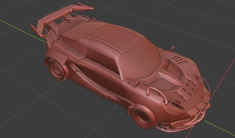 Cyberpunk Lotus Elise Cup  Low-poly 3D model_21