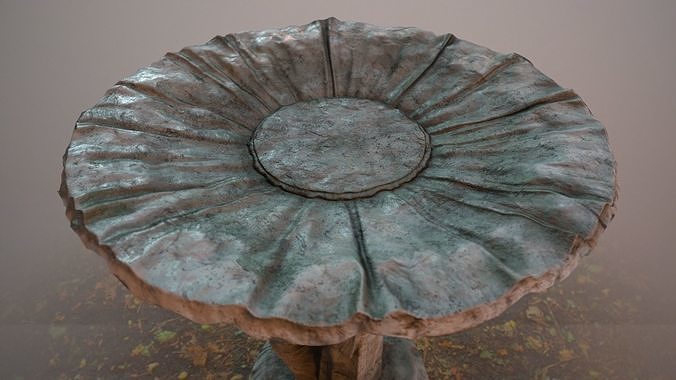 BirdBath Statue 3D model 6