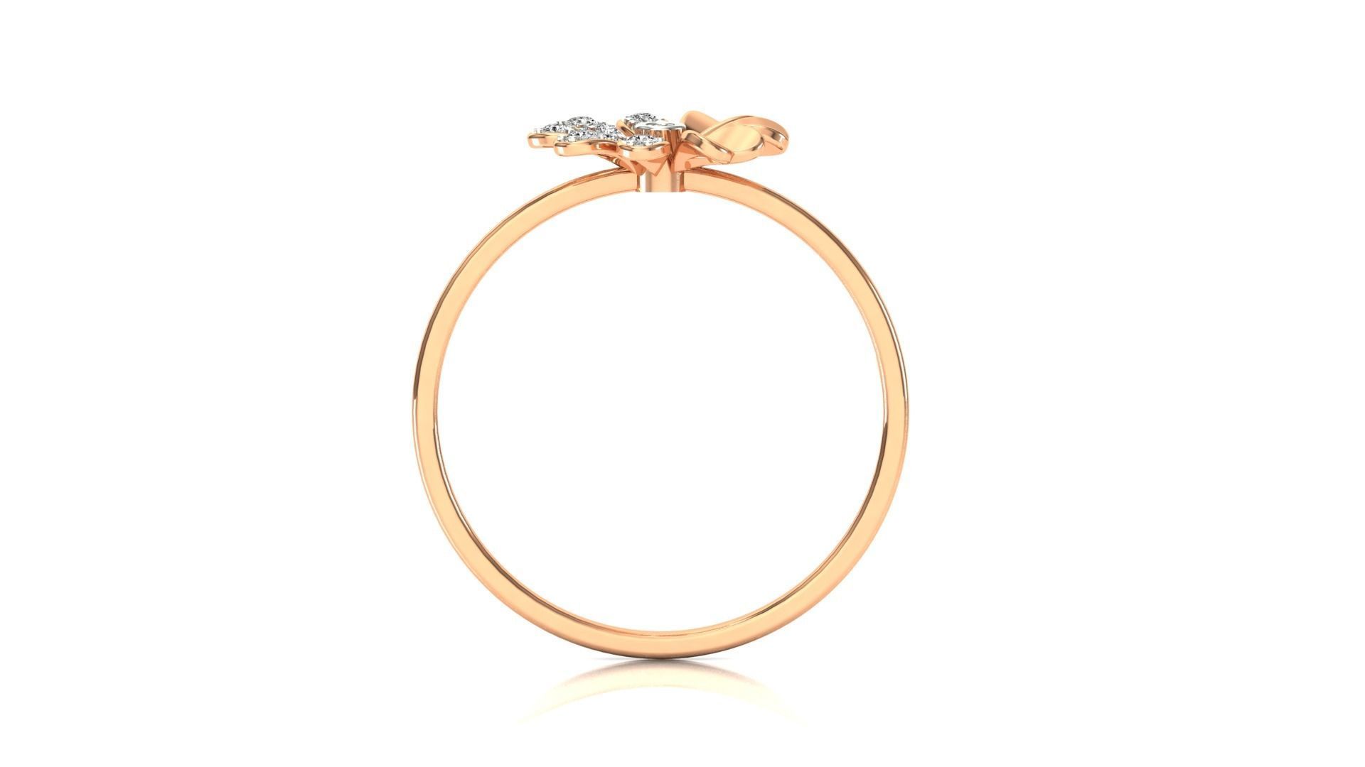 Ring-05 rose gold ring with diamonds 3D print model_7