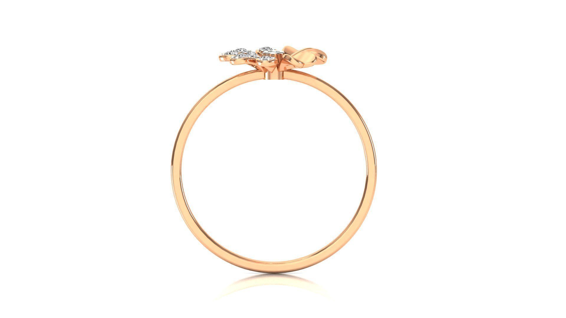 Ring-05 rose gold ring with diamonds 3D print model_6
