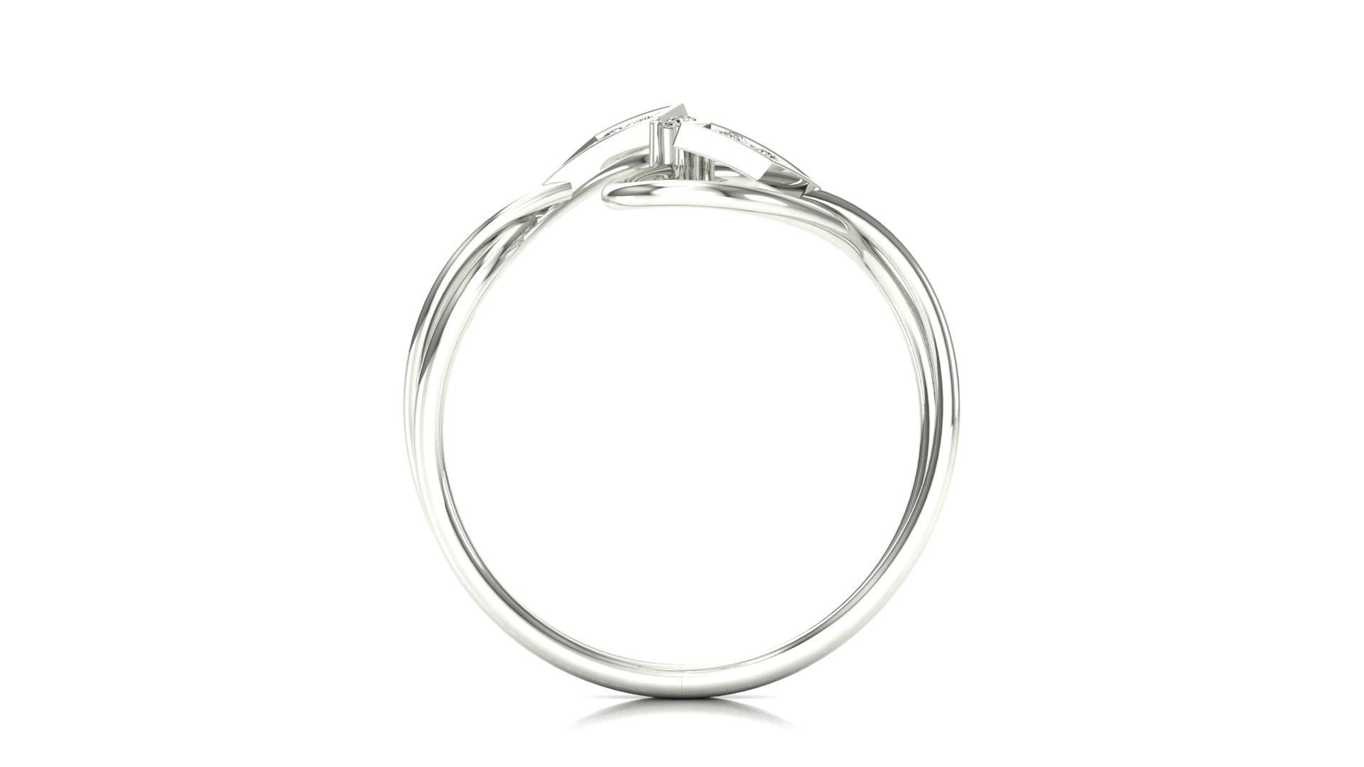 Ring-115 diamond ring in rose gold 3D print model_9