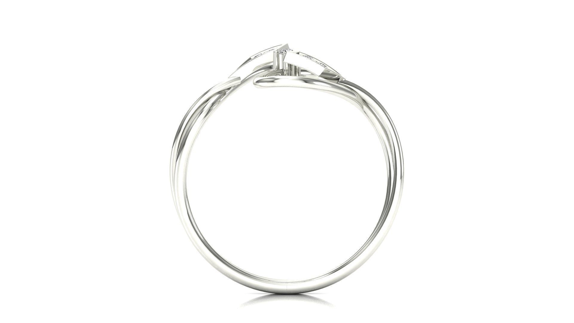 Ring-115 diamond ring in rose gold 3D print model_8