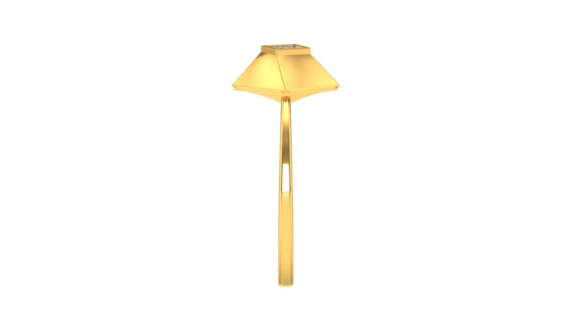 Ring-103 gold floor lamp 3D print model_16