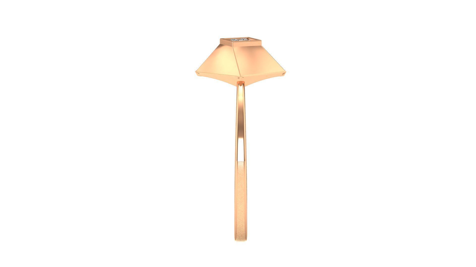 Ring-103 gold floor lamp 3D print model_12