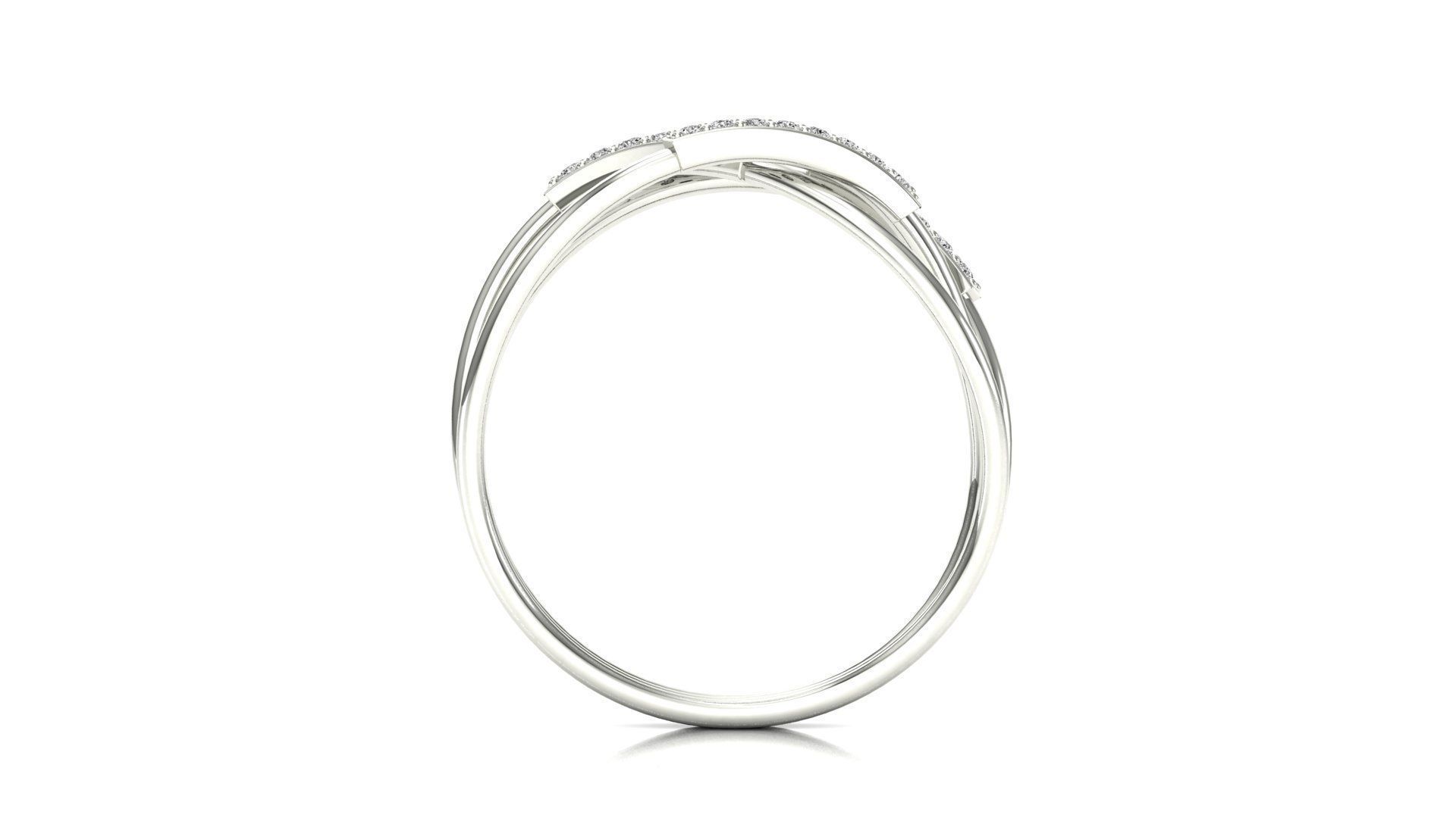 Ring-100 rose gold diamond ring 3D print model_8