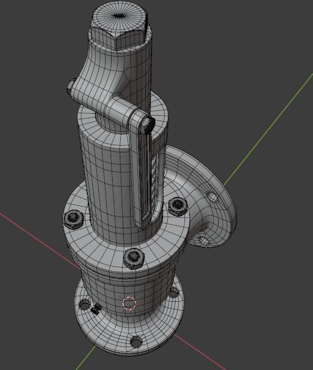 Safety valve 3D model_8