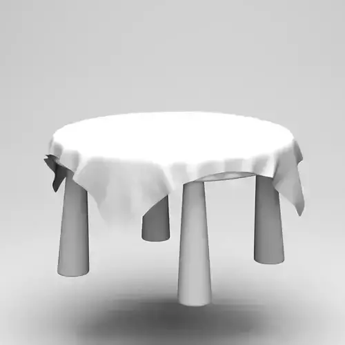 Table with cloth