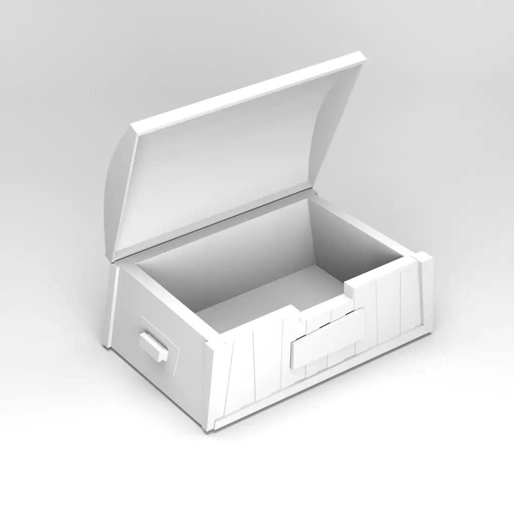 Stylized toybox Low-poly 3D model_0