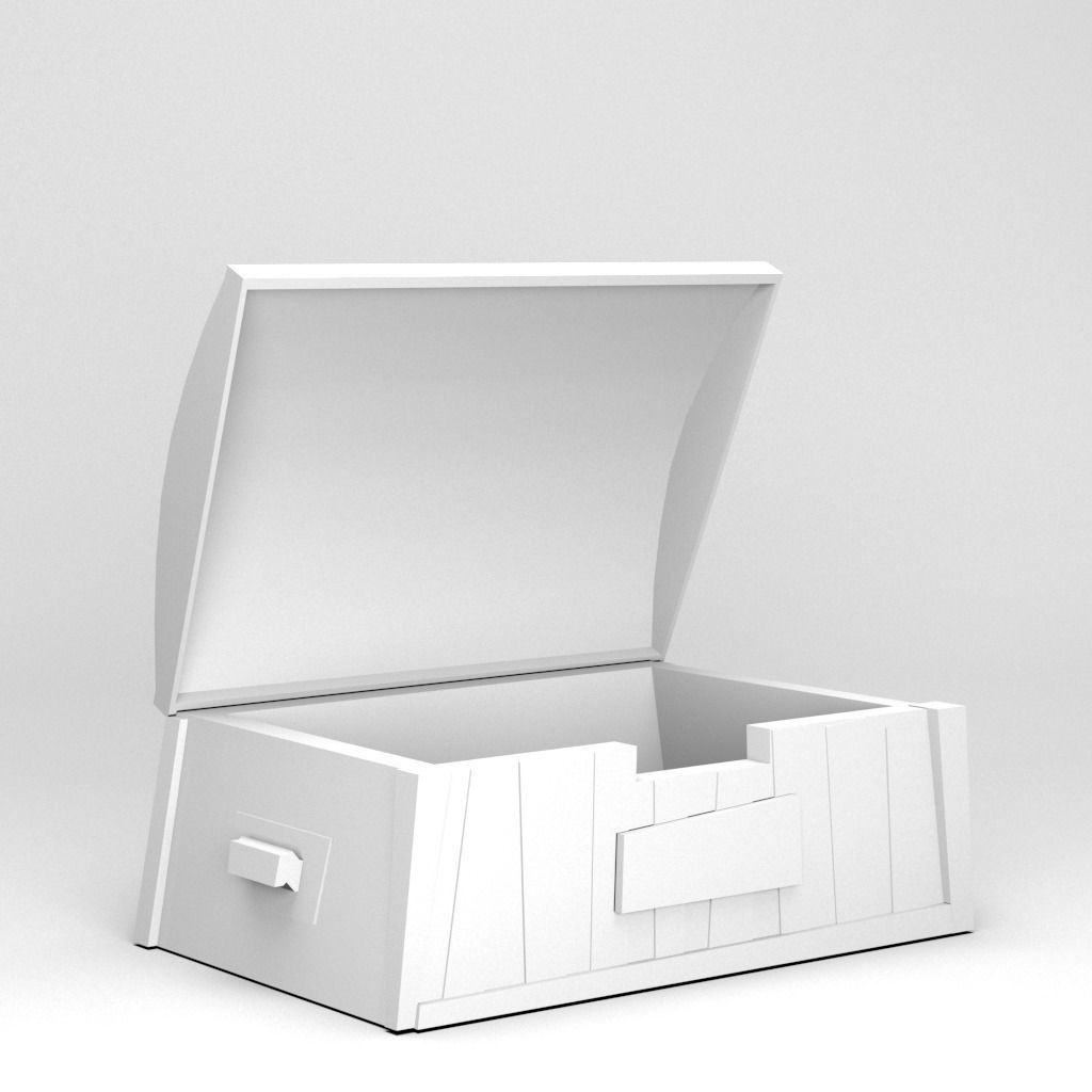 Stylized toybox Low-poly 3D model_1