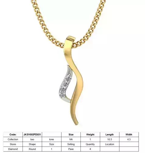 Women pendant 3dm stl render