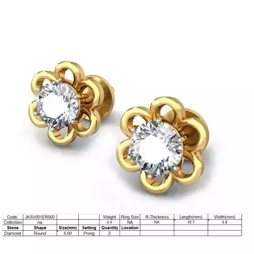 Women earrings 3dm stl detail