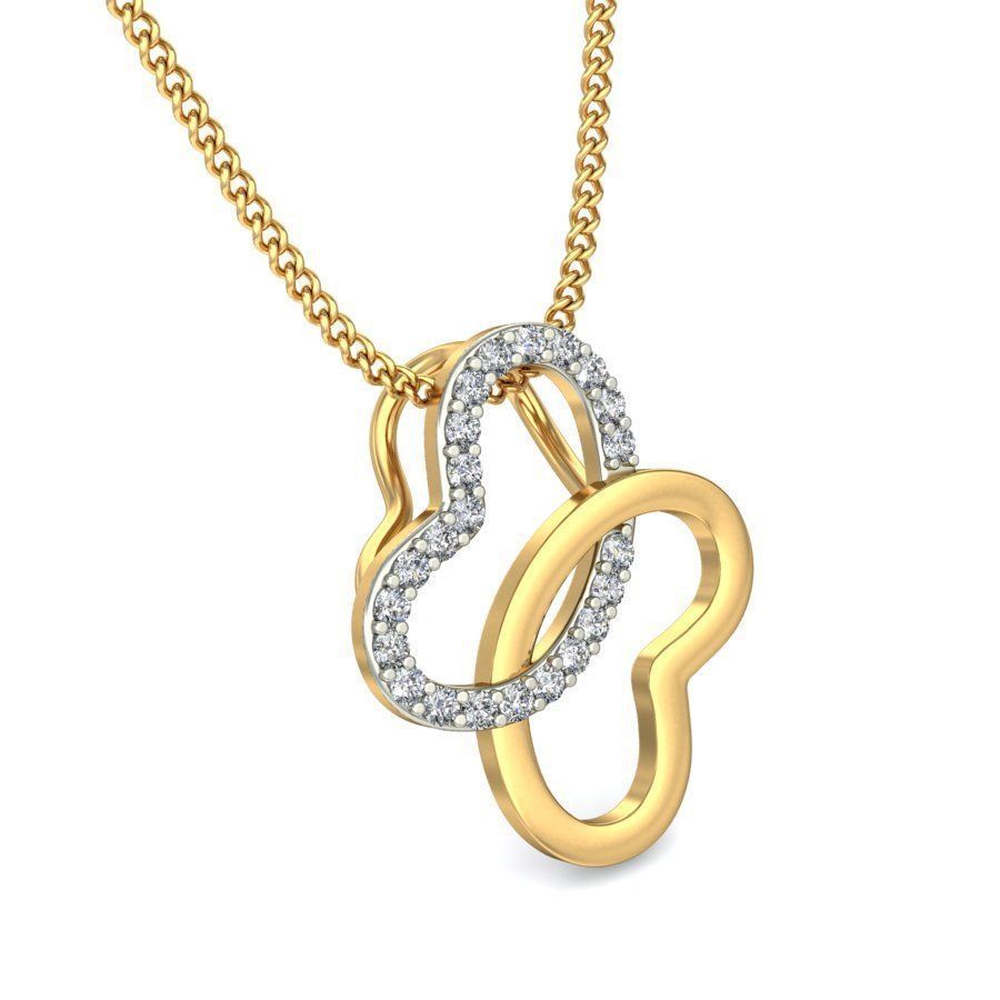 Women pendant 3dm stl render 3D print model_3