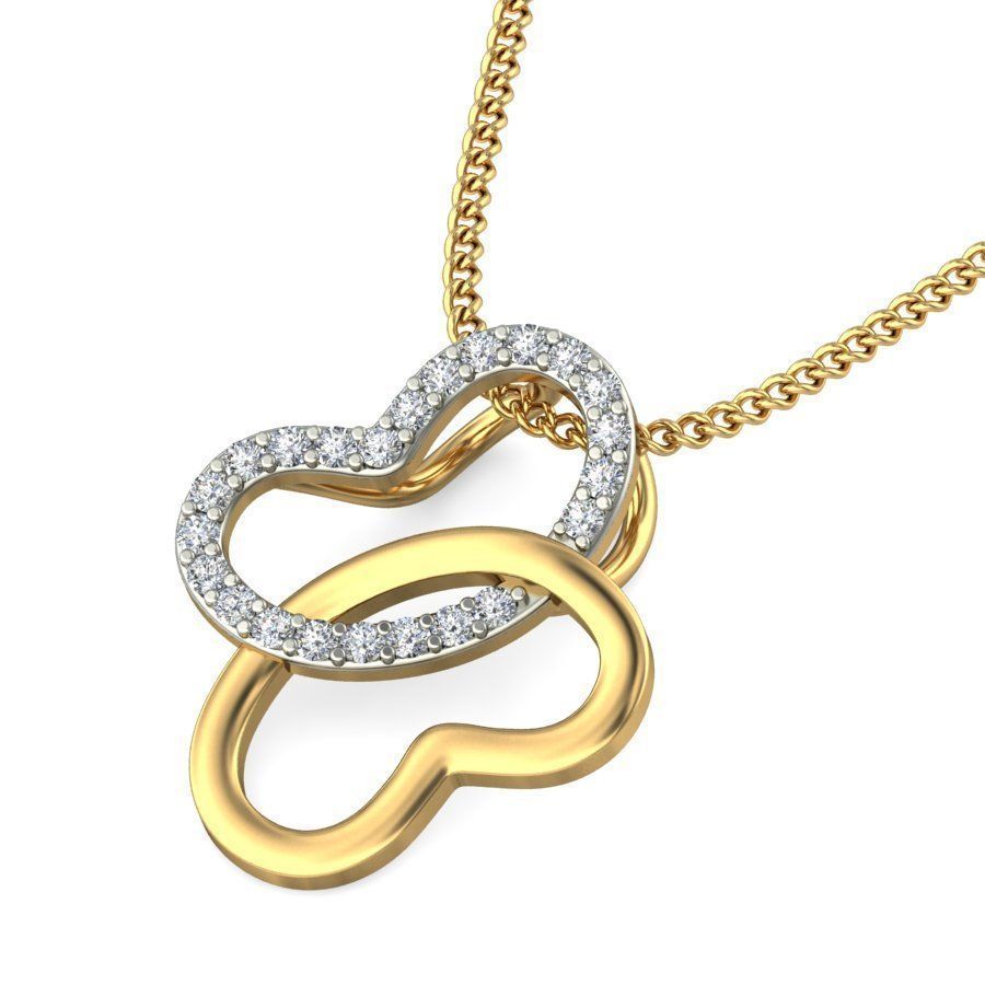 Women pendant 3dm stl render 3D print model_4