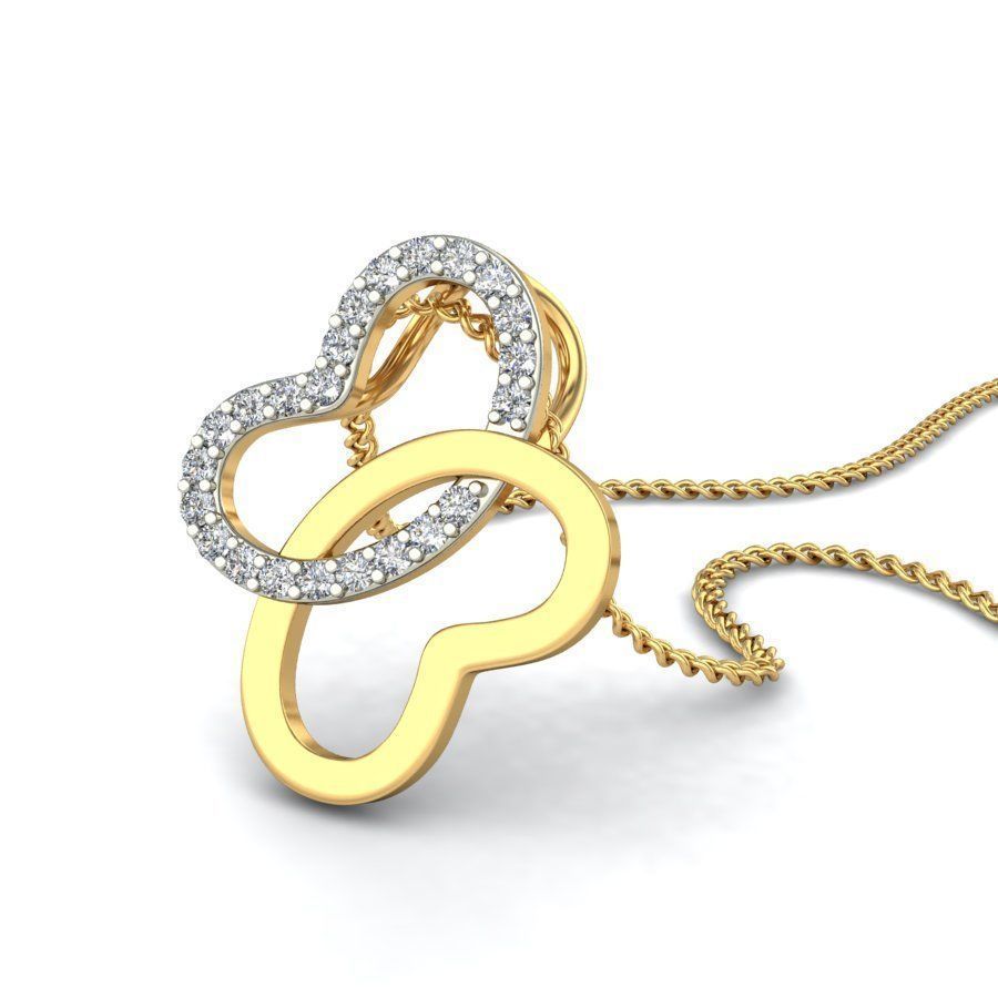 Women pendant 3dm stl render 3D print model_5