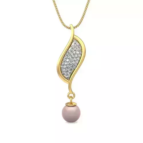 Women pearl pendant 3dm stl render