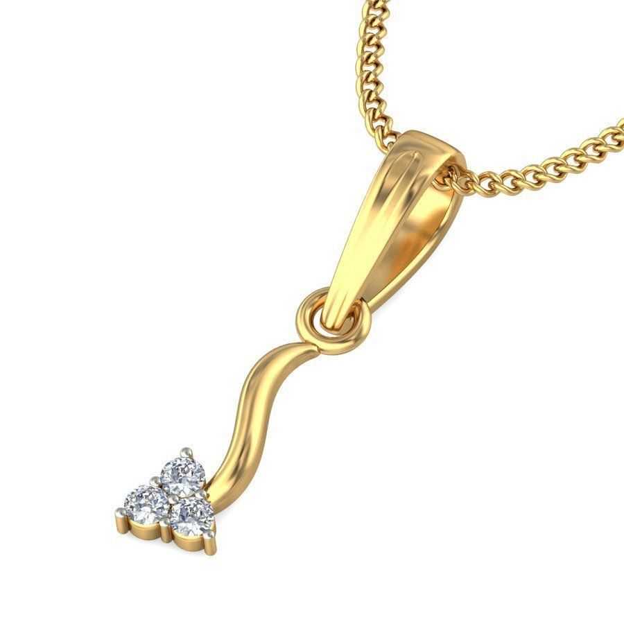 Women pendant 3dm stl render 3D print model_4
