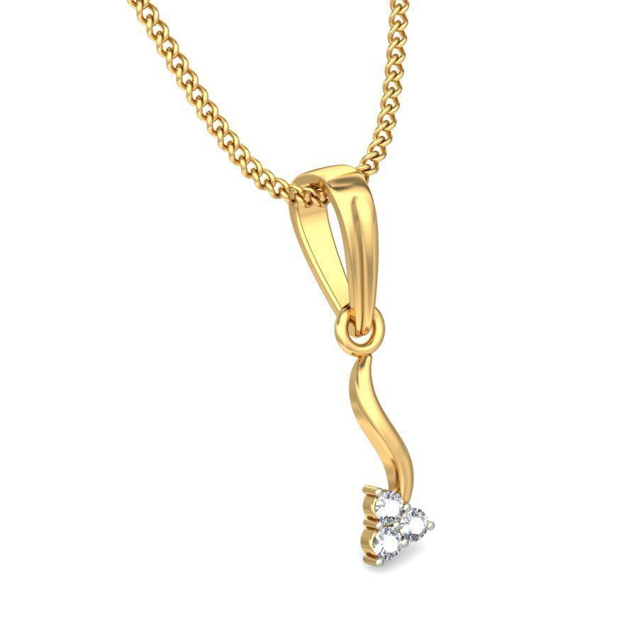 Women pendant 3dm stl render 3D print model_3