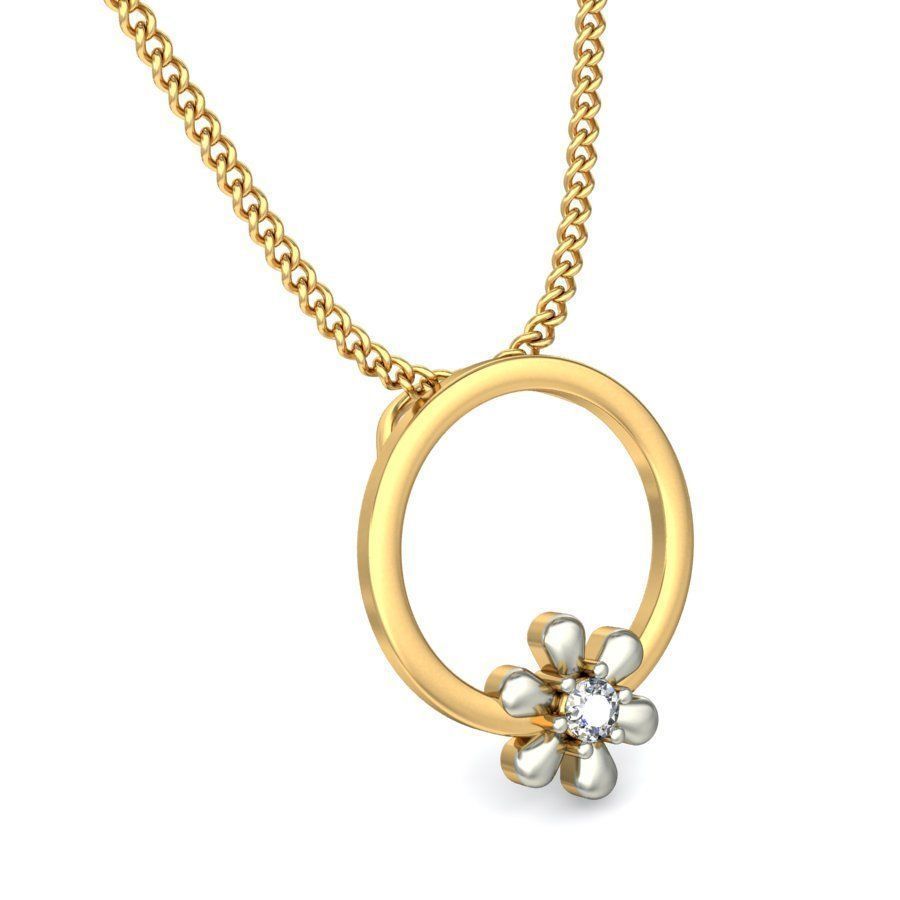 Women pendant 3dm stl render 3D print model_3