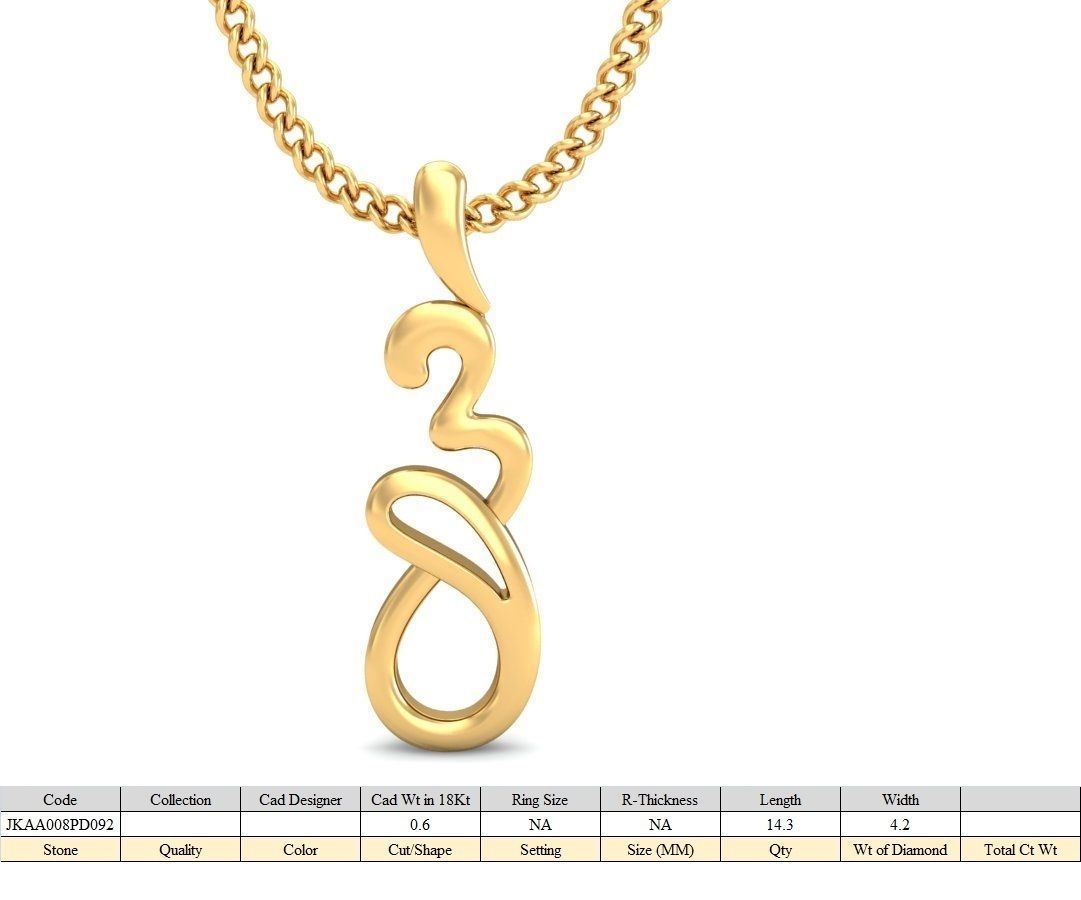 Women pendant 3dm stl render 3D print model_1