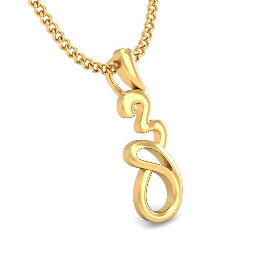 Women pendant 3dm stl render 3D print model_3