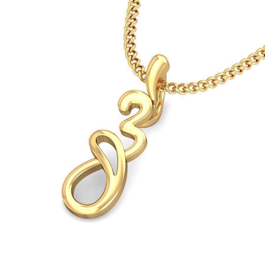 Women pendant 3dm stl render 3D print model_4