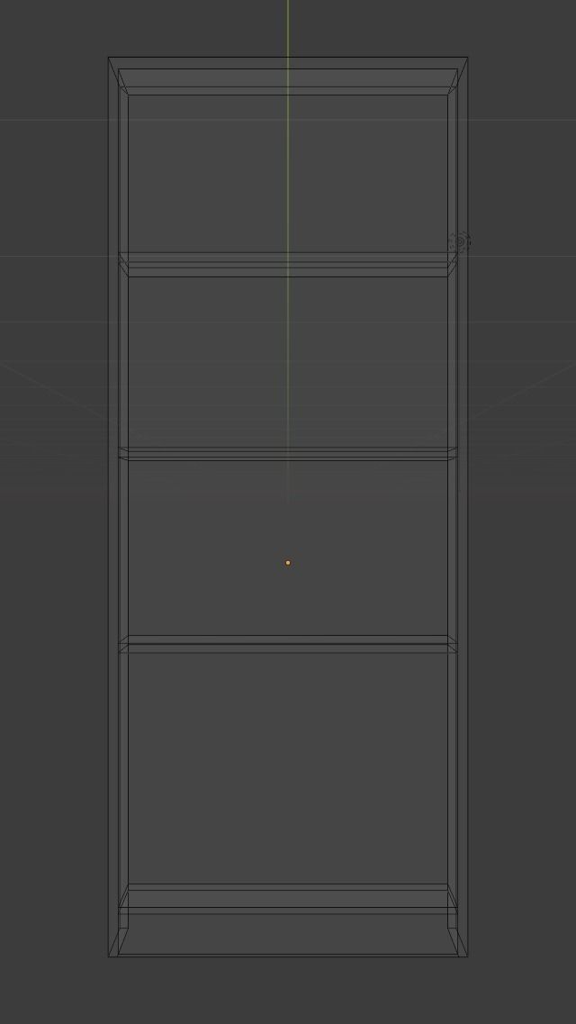 Simple Shelf Low-poly 3D model_3
