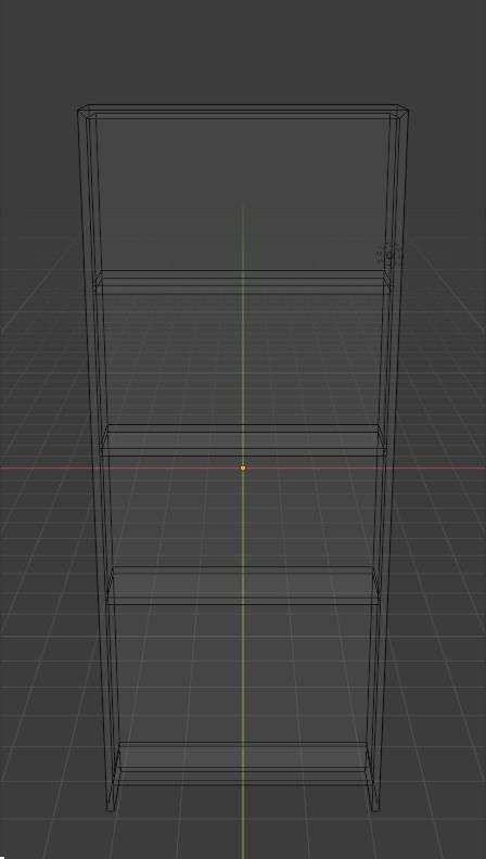 Simple Shelf Low-poly 3D model_14