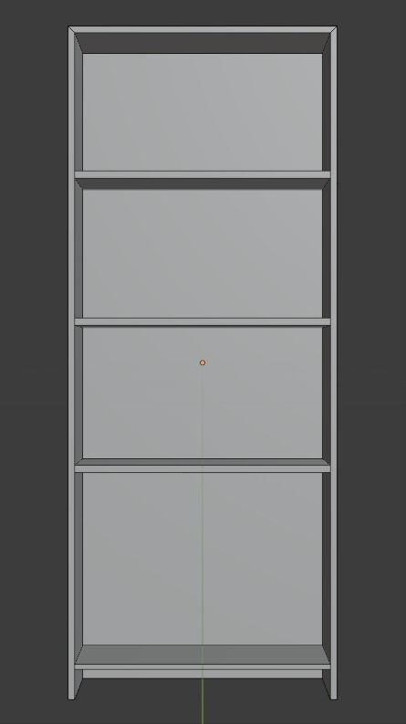 Simple Shelf Low-poly 3D model_10
