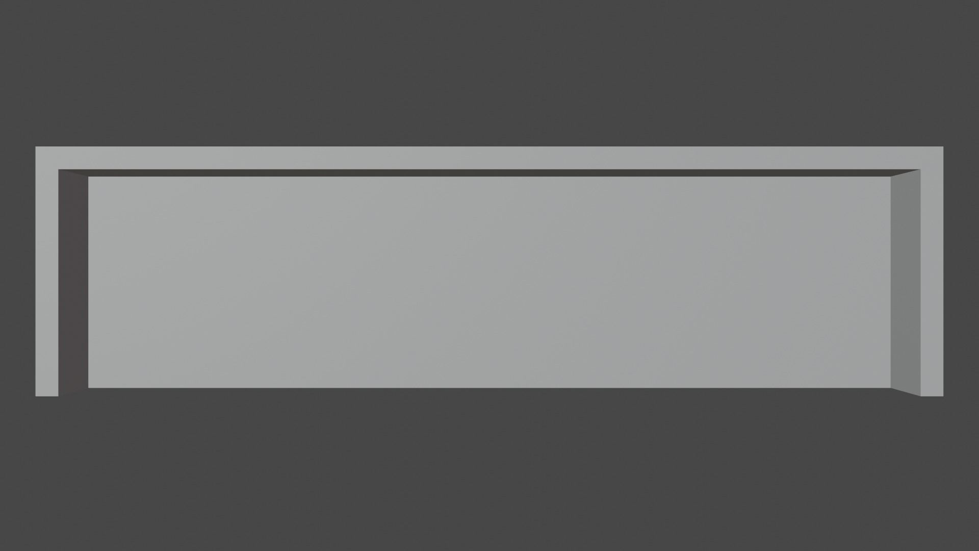 Simple Shelf Low-poly 3D model_7