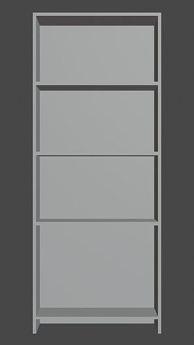 Simple Shelf Low-poly 3D model