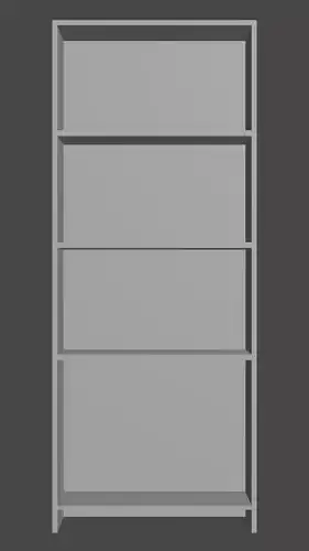 Simple Shelf Low-poly 3D model