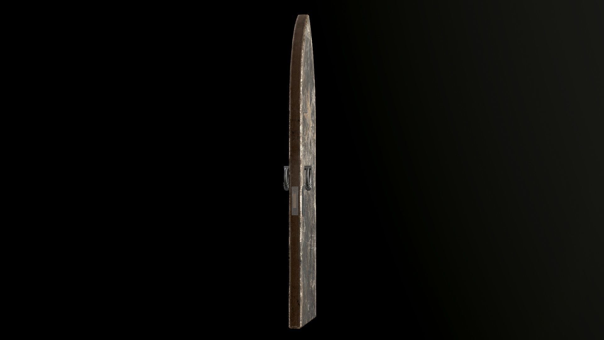 Old Single Medieval Door Low-poly 3D model_34