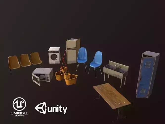 Props furniture interior PBR