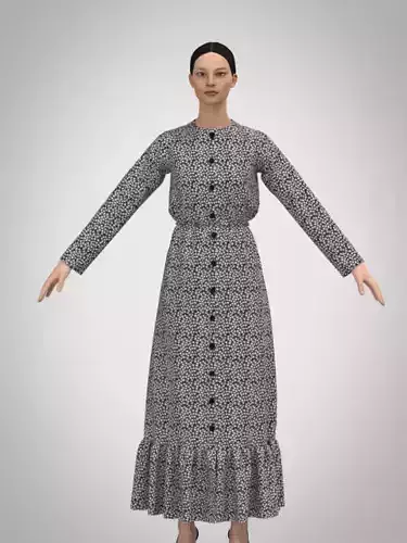 Only Petite button front tie waist maxi dress in floral print