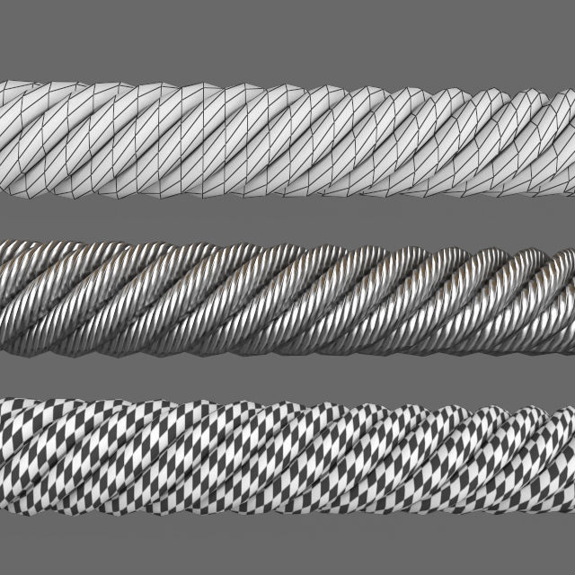 Modern railing 002 3D model_4