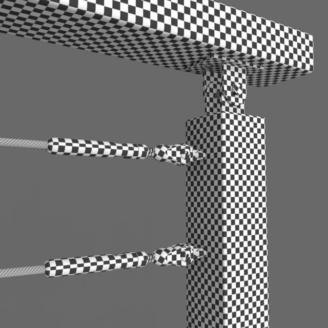 Modern railing 002 3D model_2