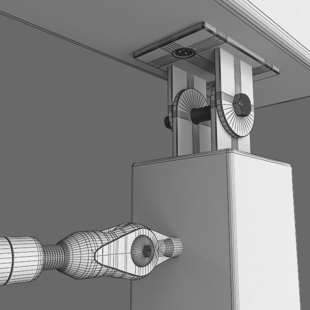 Modern railing 002 3D model_3