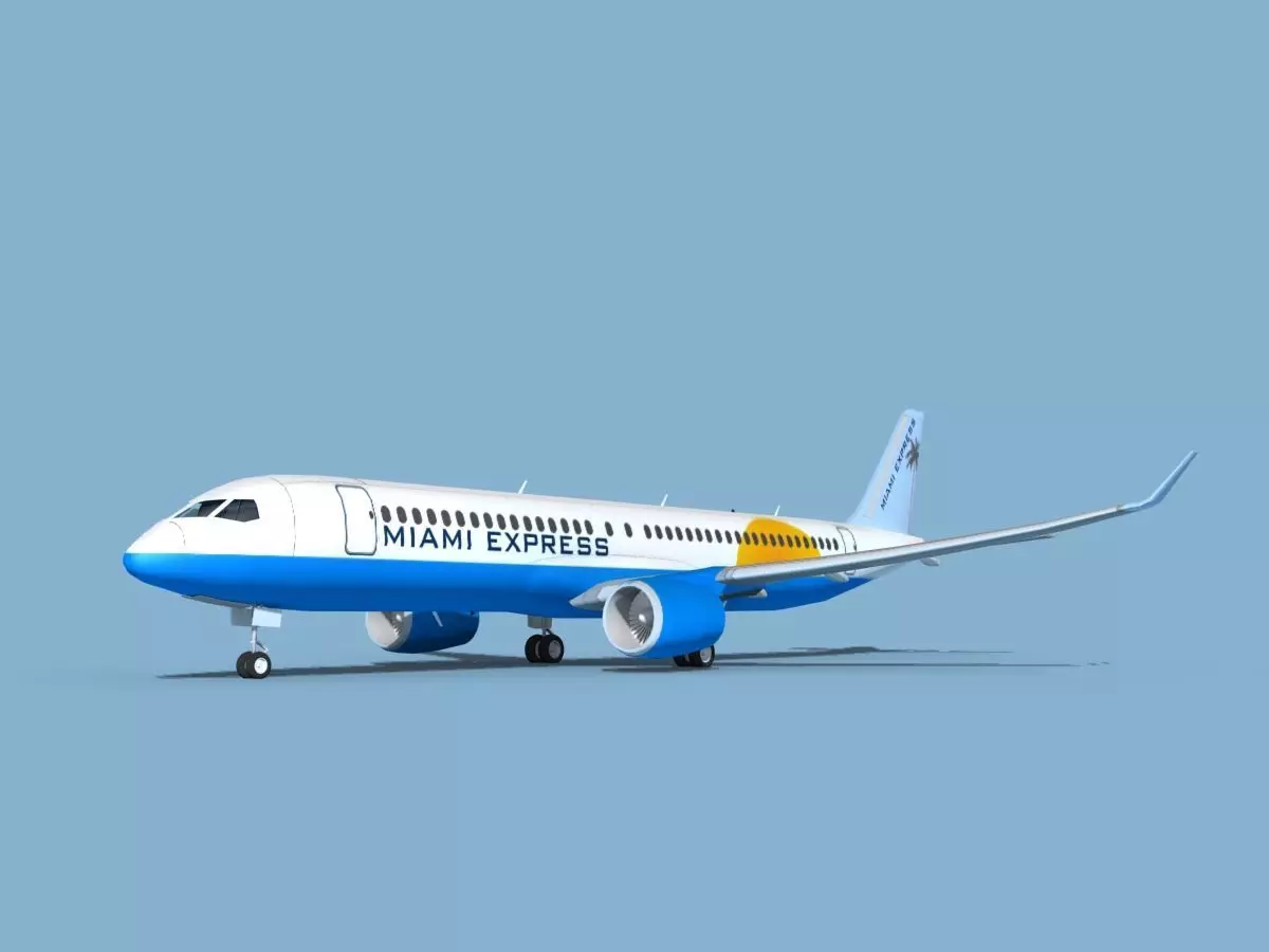 Airbus A220-300 Miami Express Charter 3D model