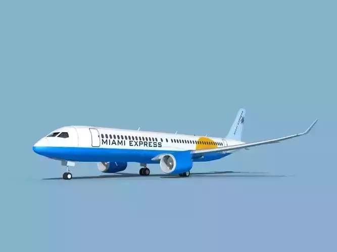 Airbus A220-300 Miami Express Charter 3D model