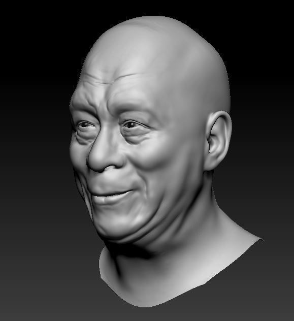Dalai Lama Likeness 3D print model 3D print model_3