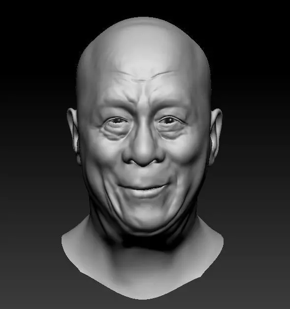 Dalai Lama Likeness 3D print model 3D print model_0