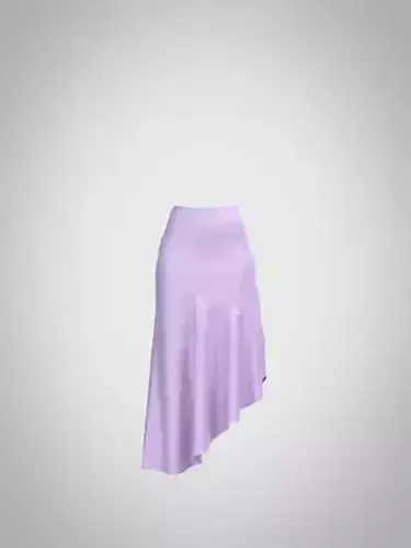 Monki satin asymmetric hem skirt in lilac