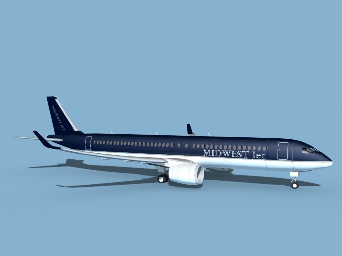 Airbus A220-300 Midwest Jet 3D model_3