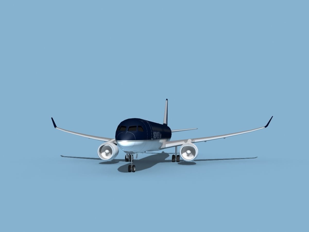 Airbus A220-300 Midwest Jet 3D model_1