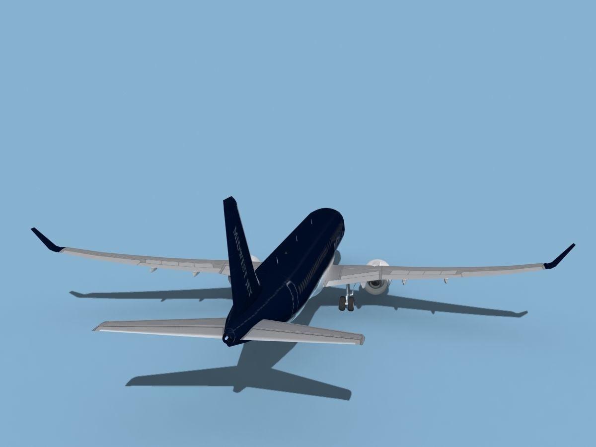 Airbus A220-300 Midwest Jet 3D model_6