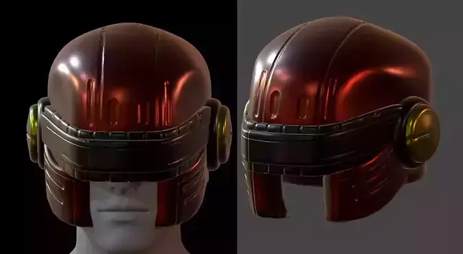 Helmet plastic mask protection pollution  Low-poly 3D model