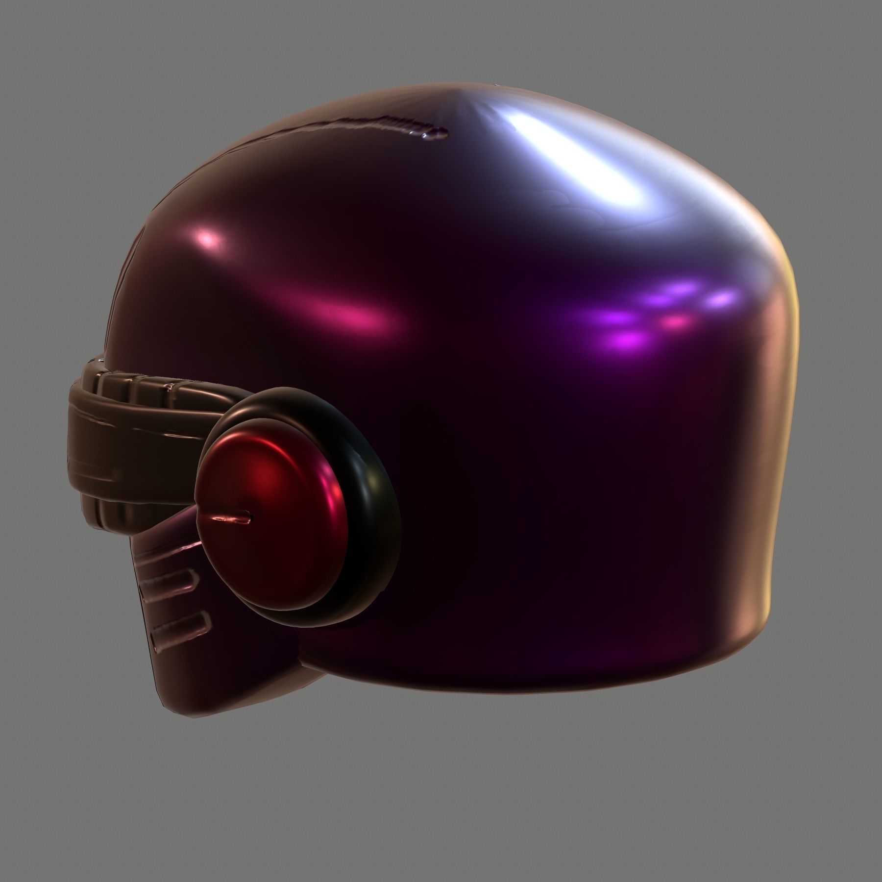 Gas mask helmet 3d model scifi Low-poly Low-poly 3D model_5